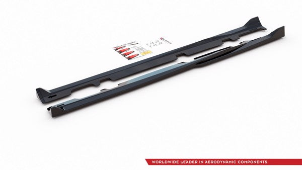 Maxton Side Skirts Diffusers V.4 Ford Fiesta Mk8 St / St-Line - Gloss Black