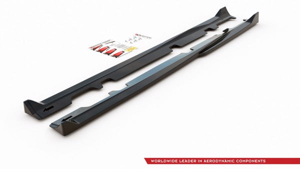Maxton Side Skirts Diffusers V.4 Ford Fiesta Mk8 St / St-Line - Gloss Black