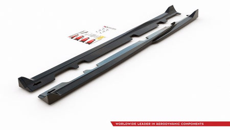 Maxton Side Skirts Diffusers V.4 Ford Fiesta Mk8 St / St-Line - Gloss Black