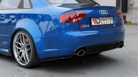 Maxton Rear Side Splitters V.1 Audi RS4 Sedan B7 - Gloss Black