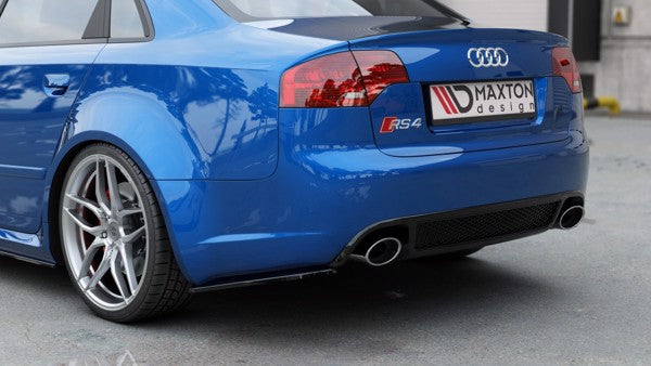 Maxton Rear Side Splitters V.1 Audi RS4 Sedan B7 - Gloss Black