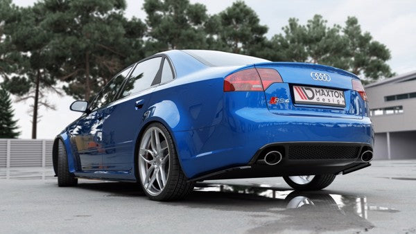 Maxton Rear Side Splitters V.1 Audi RS4 Sedan B7 - Gloss Black