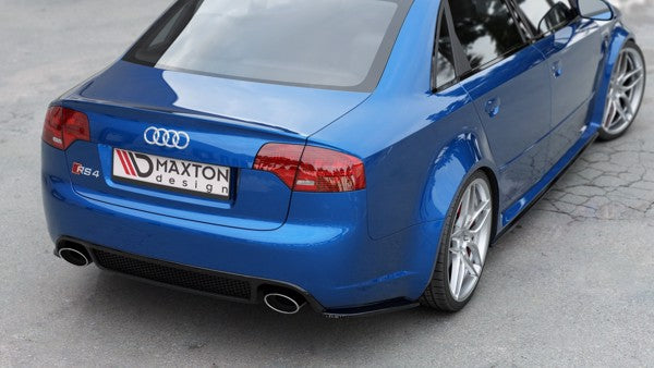 Maxton Rear Side Splitters V.1 Audi RS4 Sedan B7 - Gloss Black