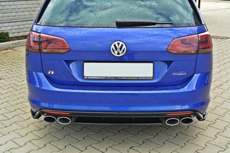 Maxton Central Rear Splitter VW Golf Mk7 R Estate (Without A Vertical Bar) - Gloss Black