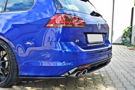 Maxton Central Rear Splitter VW Golf Mk7 R Estate (Without A Vertical Bar) - Gloss Black