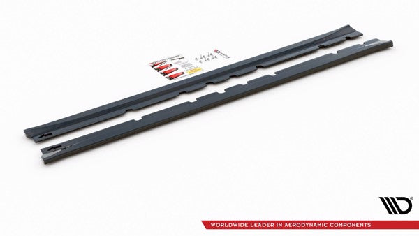 Maxton Side Skirts Diffusers Mitsubishi Lancer Mk8 - Gloss Black