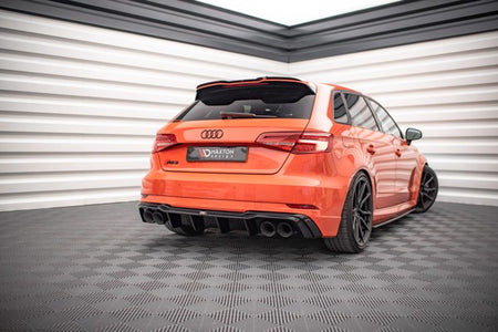 Maxton Rear Valance V.2  Audi RS3 8V Facelift - Gloss Black