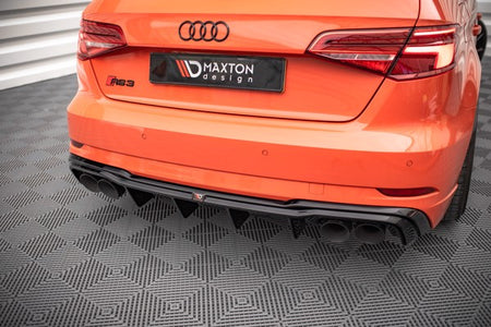 Maxton Rear Valance V.2  Audi RS3 8V Facelift - Gloss Black