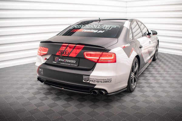 Maxton Central Rear Splitter For Audi S8 D4 - Gloss Black
