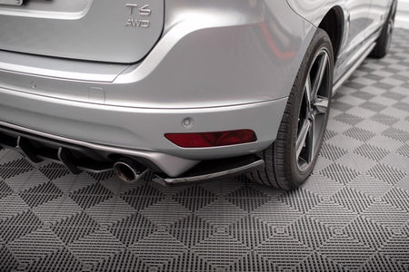 Maxton Rear Side Splitters Volvo Xc60 R-Design Mk1 Facelift  - Gloss Black
