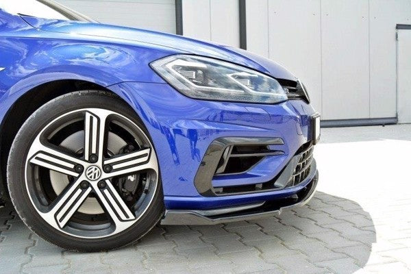 Maxton Front Splitter V.1 VW Golf 7 R / R-Line Facelift - Gloss Black