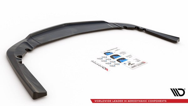 Maxton Central Rear Splitter (With Vertical Bars) Opel Insignia Mk. 1 Opc Facelift - Gloss Black