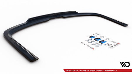 Maxton Central Rear Splitter For Volkswagen Caddy Long Mk3 Facelift - Gloss Black