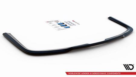 Maxton Central Rear Splitter For Volkswagen Caddy Long Mk3 Facelift - Gloss Black