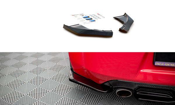 Maxton Rear Side Splitters V.2 Nissan 370Z  - Gloss Black