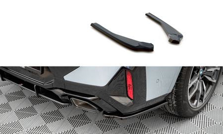 Maxton Rear Side Splitters BMW X4 M-Pack G02 Facelift - Gloss Black