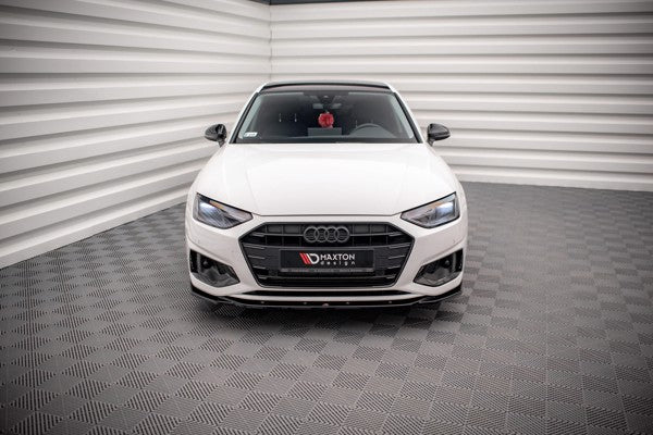 Maxton Front Splitter V.2 Audi A4 B9 Facelift - Gloss Black