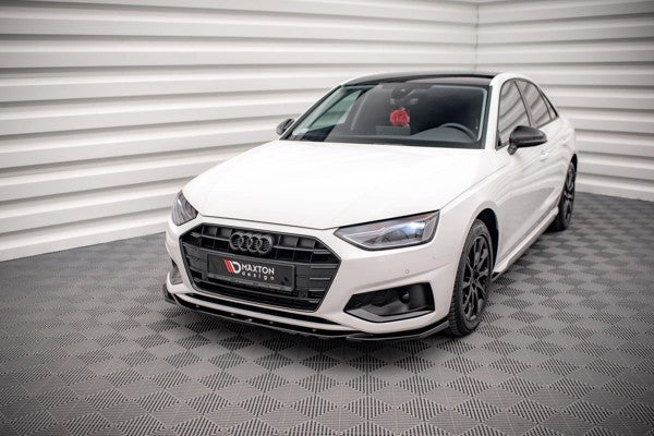 Maxton Front Splitter V.2 Audi A4 B9 Facelift - Gloss Black