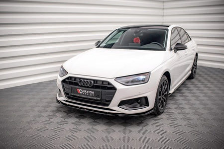 Maxton Front Splitter V.2 Audi A4 B9 Facelift - Gloss Black