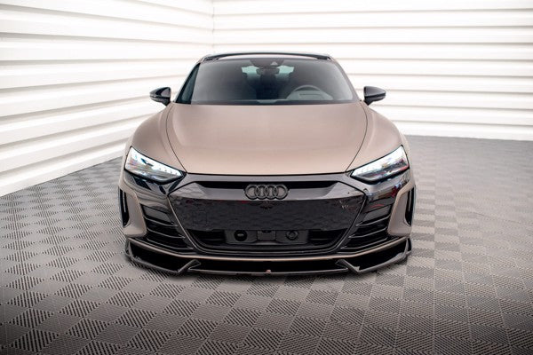 Maxton Front Splitter V.1 Audi E-Tron Gt / RS Gt Mk1 - Gloss Black