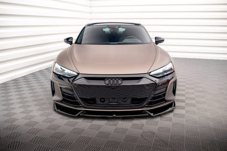 Maxton Front Splitter V.1 Audi E-Tron Gt / RS Gt Mk1 - Gloss Black
