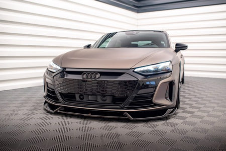 Maxton Front Splitter V.1 Audi E-Tron Gt / RS Gt Mk1 - Gloss Black