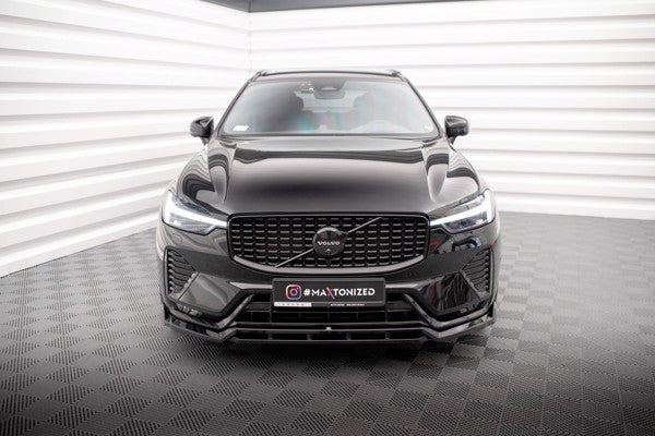 Maxton Front Splitter Volvo Xc60 R-Design Mk2 Facelift - Gloss Black