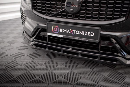 Maxton Front Splitter Volvo Xc60 R-Design Mk2 Facelift - Gloss Black