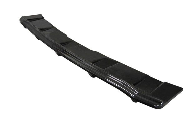 Maxton Central Rear Splitter Audi A5 F5 S-Line (With Vertical Bars) - Gloss Black