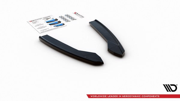 Maxton Rear Side Splitters Audi S6 / A6 S-Line C7 Fl - Gloss Black