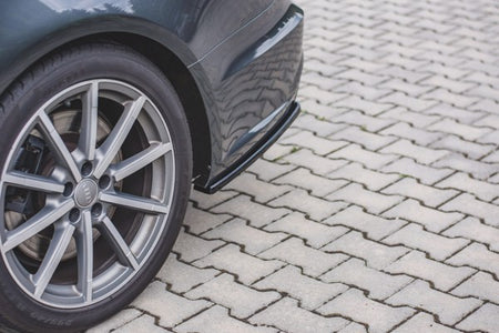 Maxton Rear Side Splitters Audi S6 / A6 S-Line C7 Fl - Gloss Black