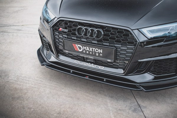 Maxton Front Splitter V.4 Audi RS3 8V Fl Sportback - Gloss Black