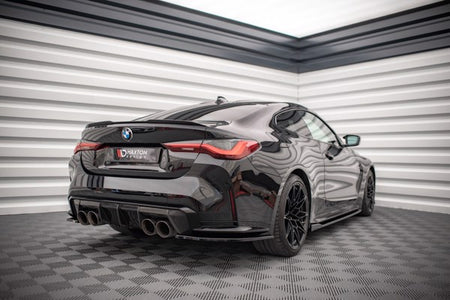 Maxton Rear Side Splitters BMW M4 G82 - Gloss Black