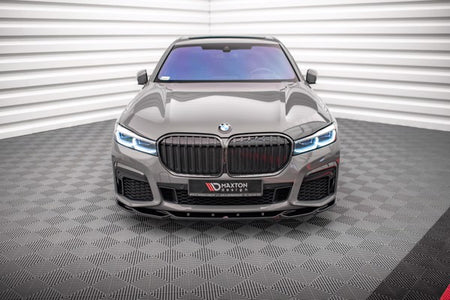 Maxton Front Splitter V.2 BMW 7 G11 M-Pack Facelift - Gloss Black