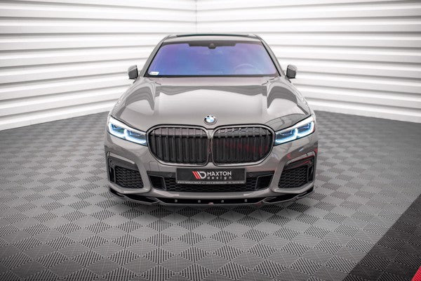 Maxton Front Splitter V.2 BMW 7 G11 M-Pack Facelift - Gloss Black