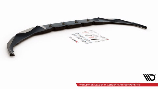 Maxton Front Splitter V.2 BMW 7 G11 M-Pack Facelift - Gloss Black