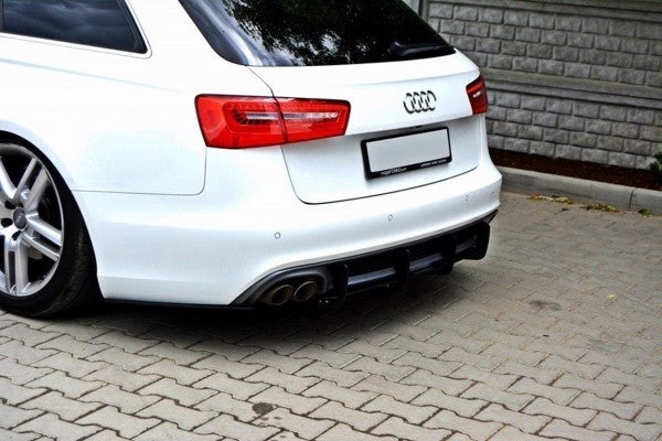 Maxton Rear Diffuser & Rear Side Splitters Audi A6 S-Line C7 (Exhaust 1X2)