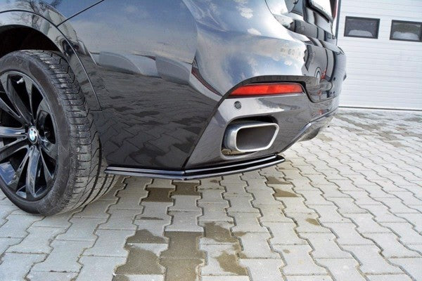 Maxton Rear Side Splitters For BMW X6 F16 Mpack - Gloss Black