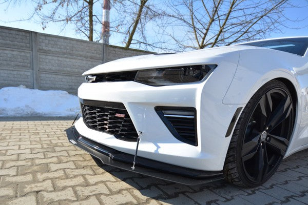 Maxton Hybrid Front Splitter Chevrolet Camaro 6Th-Gen. Phase-I 2Ss Coupe - ABS+Gloss Black