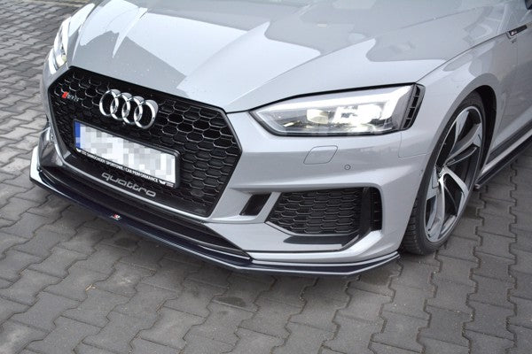 Maxton Front Splitter V.2 Audi RS5 F5 Coupe / Sportback - Gloss Black