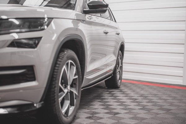 Maxton Side Skirts Diffusers Skoda Kodiaq Mk1 Sportline/RS - Gloss Black
