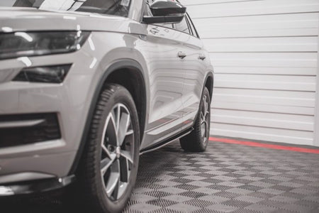 Maxton Side Skirts Diffusers Skoda Kodiaq Mk1 Sportline/RS - Gloss Black