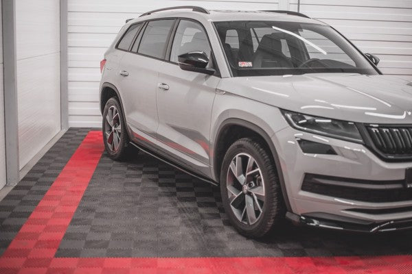 Maxton Side Skirts Diffusers Skoda Kodiaq Mk1 Sportline/RS - Gloss Black