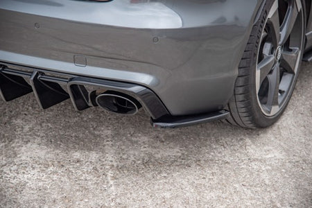 Maxton Rear Side Splitters V.2 Audi RS3 8V Sportback - Gloss Black