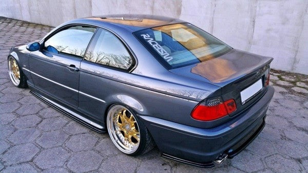 Maxton Rear Side Splitters BMW 3 E46 Mpack Coupe - Gloss Black