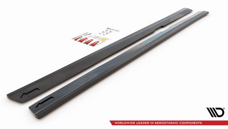 Maxton Side Skirts Diffusers V.2 Volvo S60/V60 R-Design Mk3 - Gloss Black
