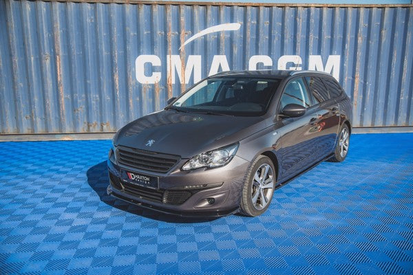 Maxton Front Splitter V.2 Peugeot 308 Mk2 Facelift - Gloss Black