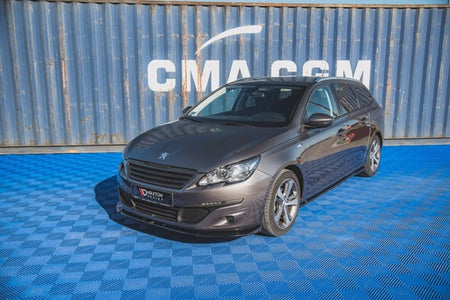 Maxton Front Splitter V.2 Peugeot 308 Mk2 Facelift - Gloss Black