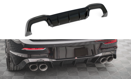Maxton Rear Valance V.1 Volkswagen Golf R Mk8 - Gloss Black
