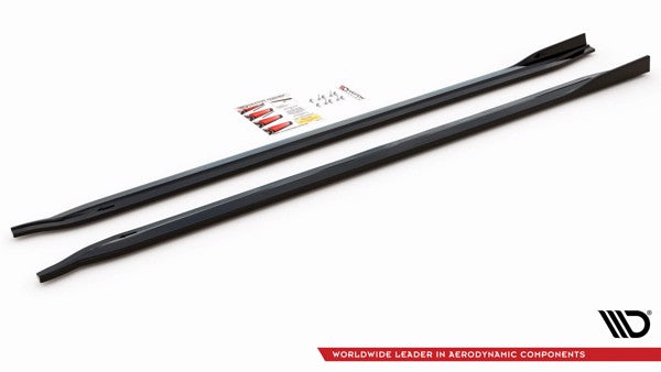 Maxton Side Skirts Diffusers V.2 BMW M3 G80 - Gloss Black